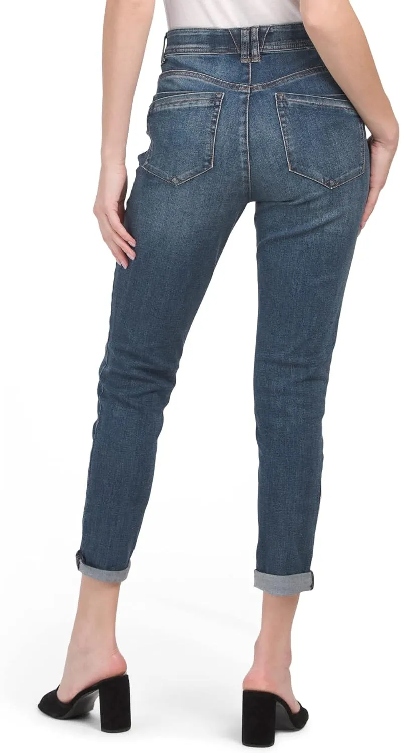 Democracy Women's Petite Ab Solution Straight Leg Jean