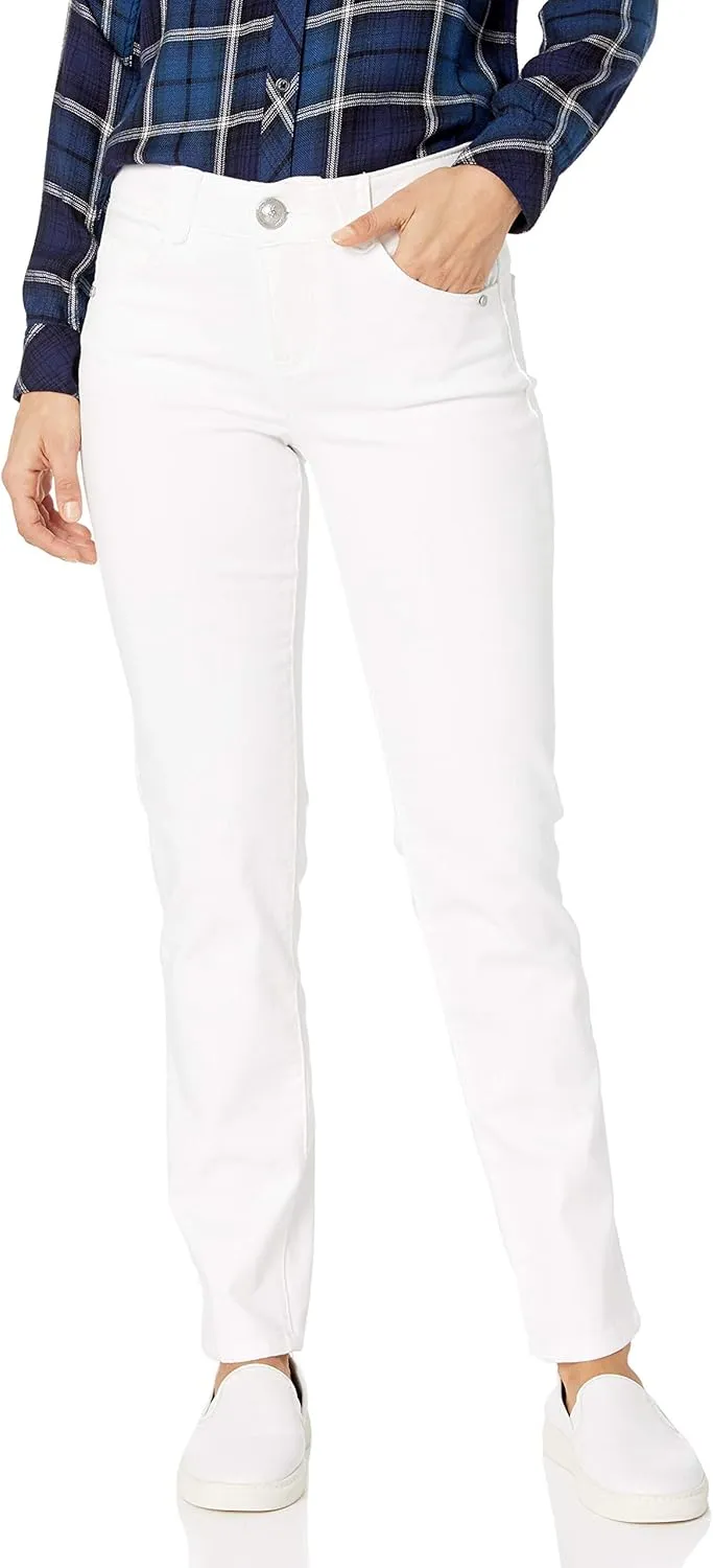 Democracy Women's Petite Ab Solution Straight Leg Jean