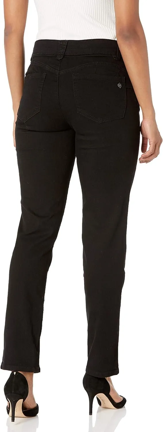 Democracy Women's Petite Ab Solution Straight Leg Jean