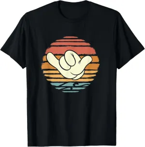Disney Mickey And Friends Hand Shaka Sign Sunset Vintage T-Shirt