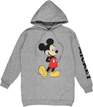 Disney Women's Mickey Mouse Classic Pose Oversized Pullover Hoodie