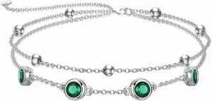 Dorunmo 925 Sterling Silver Birthstone Anklet Bracelets for Women Birthday Mother's Day Jewelry Gifts for Wife Girlfriend Mother Her