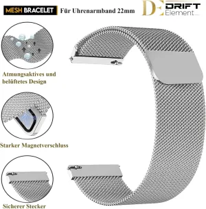 DriftElement Mesh Arm Band for watches | 22mm Milanese bracelet with 20cm length
