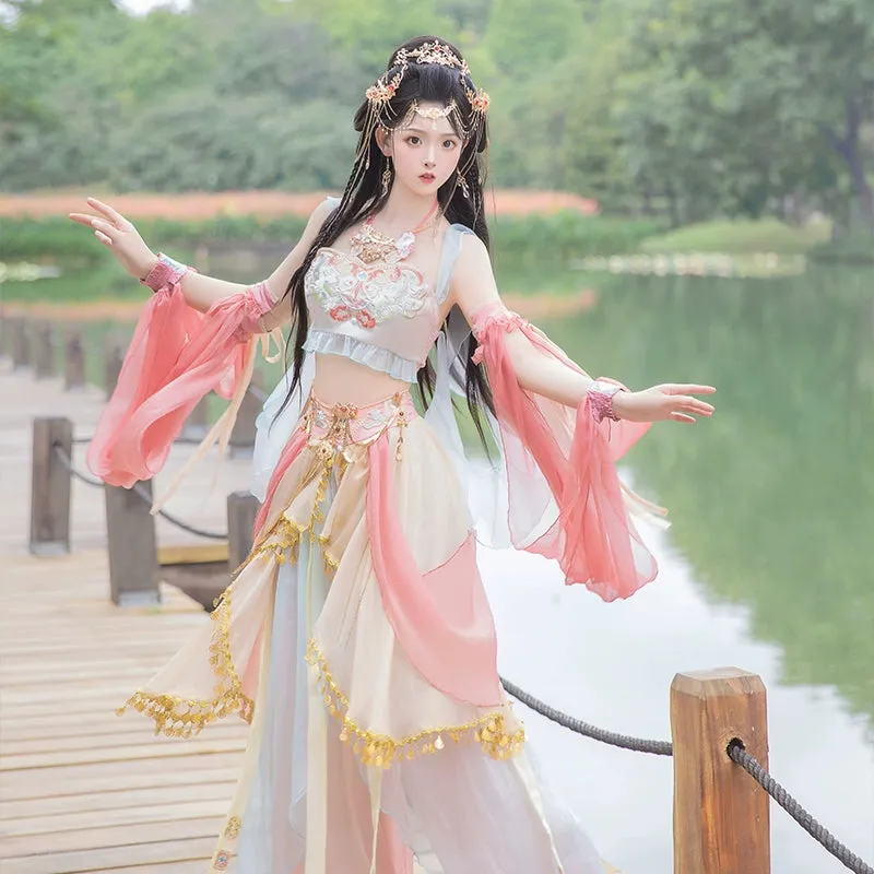 Dunhuang Fairies, Feitian Style Hanfu, Desert Blossom 沙漠之花