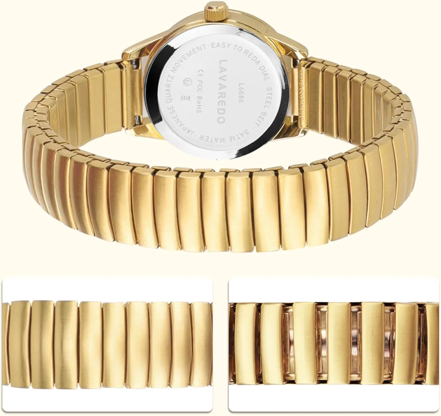 Elegant Gold Watches for Women Small Analog Watch, Waterproof Ladies Watches with Stainless Steel Expansion Band and Luminous Dial - Fashionable Christmas & Birthday Gifts for Women