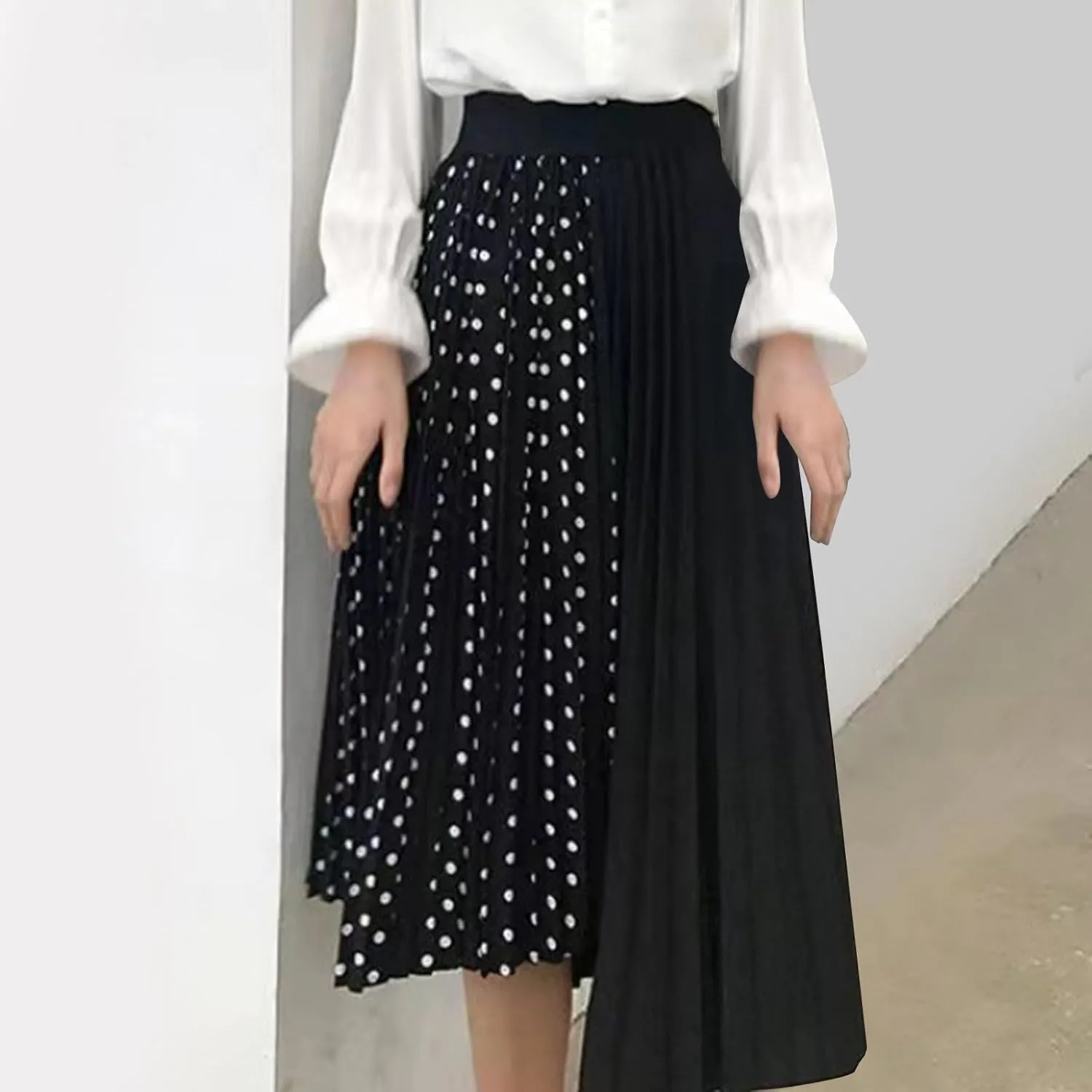 Fall Skirts for Women High Waist Classic A-Line Tulle Skirt Trendy Flowy Layered Midi Skirts Casual Chiffon Skirt