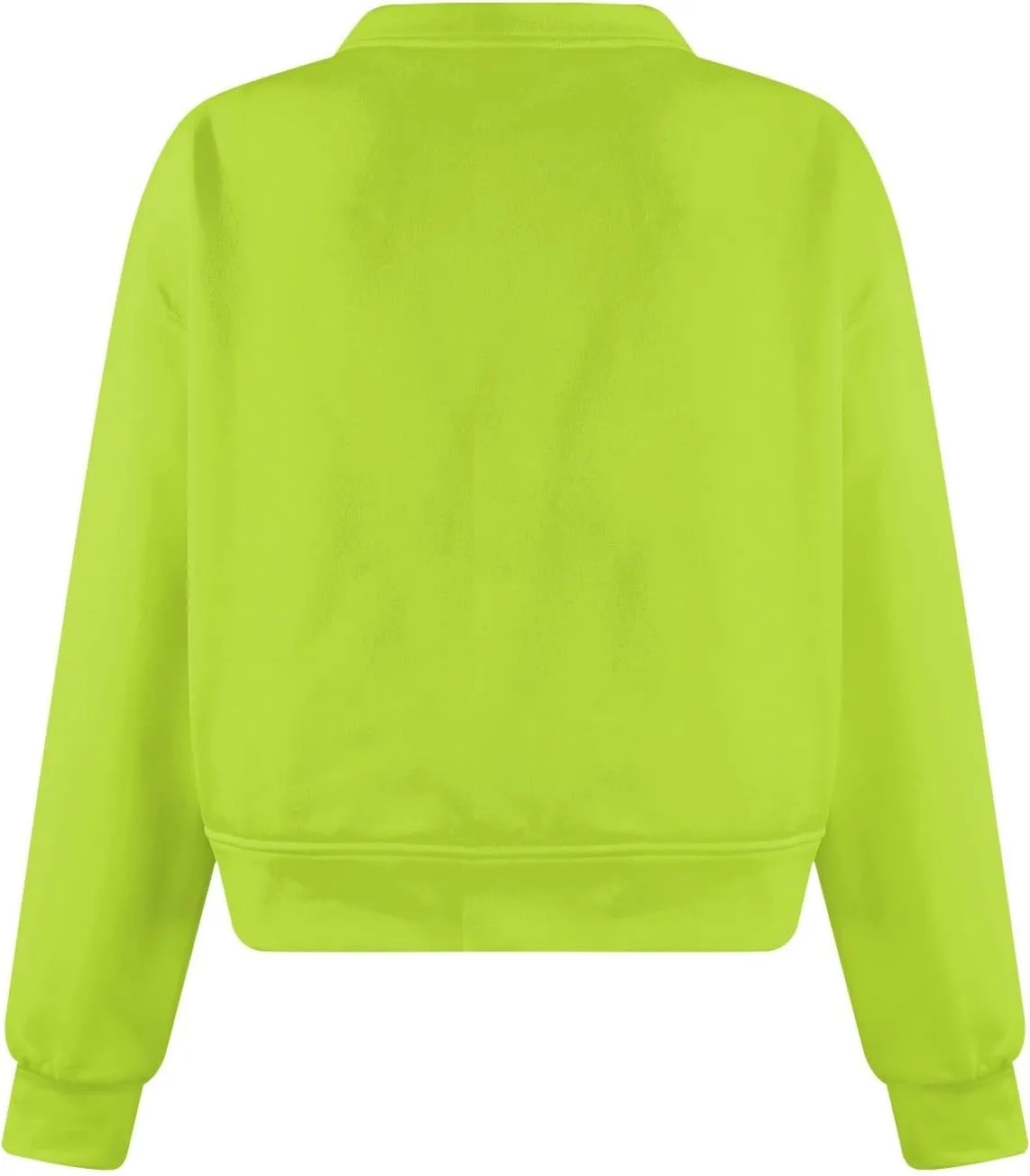 Fleece Pullover Women Oversized V Neck Cropped Sweatshirt Winter Casual Comfy Long Sleeve Sweaters Preppy Clothes