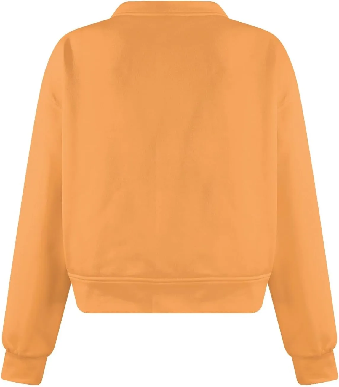 Fleece Pullover Women Oversized V Neck Cropped Sweatshirt Winter Casual Comfy Long Sleeve Sweaters Preppy Clothes