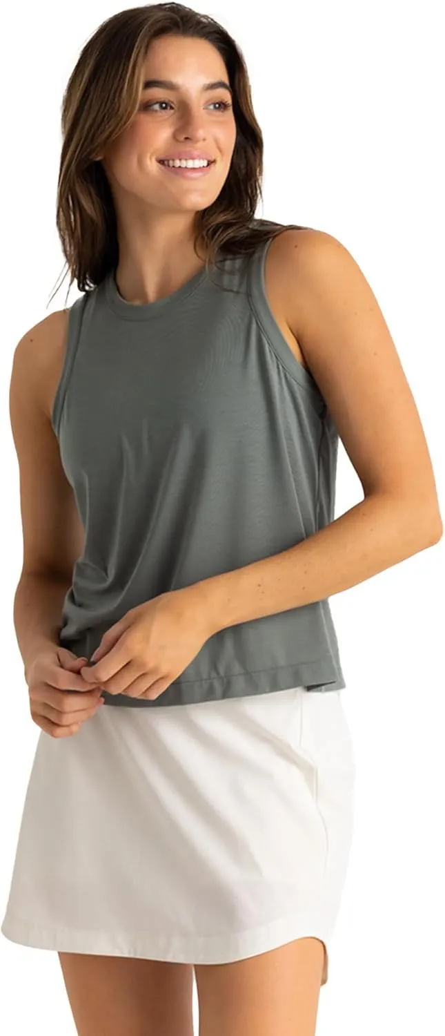 Free Fly Women's Lined Active Breeze Skort, 15" - Bamboo Viscose Liner, UPF 50  Sun Protection, Stretch Skirts for Women