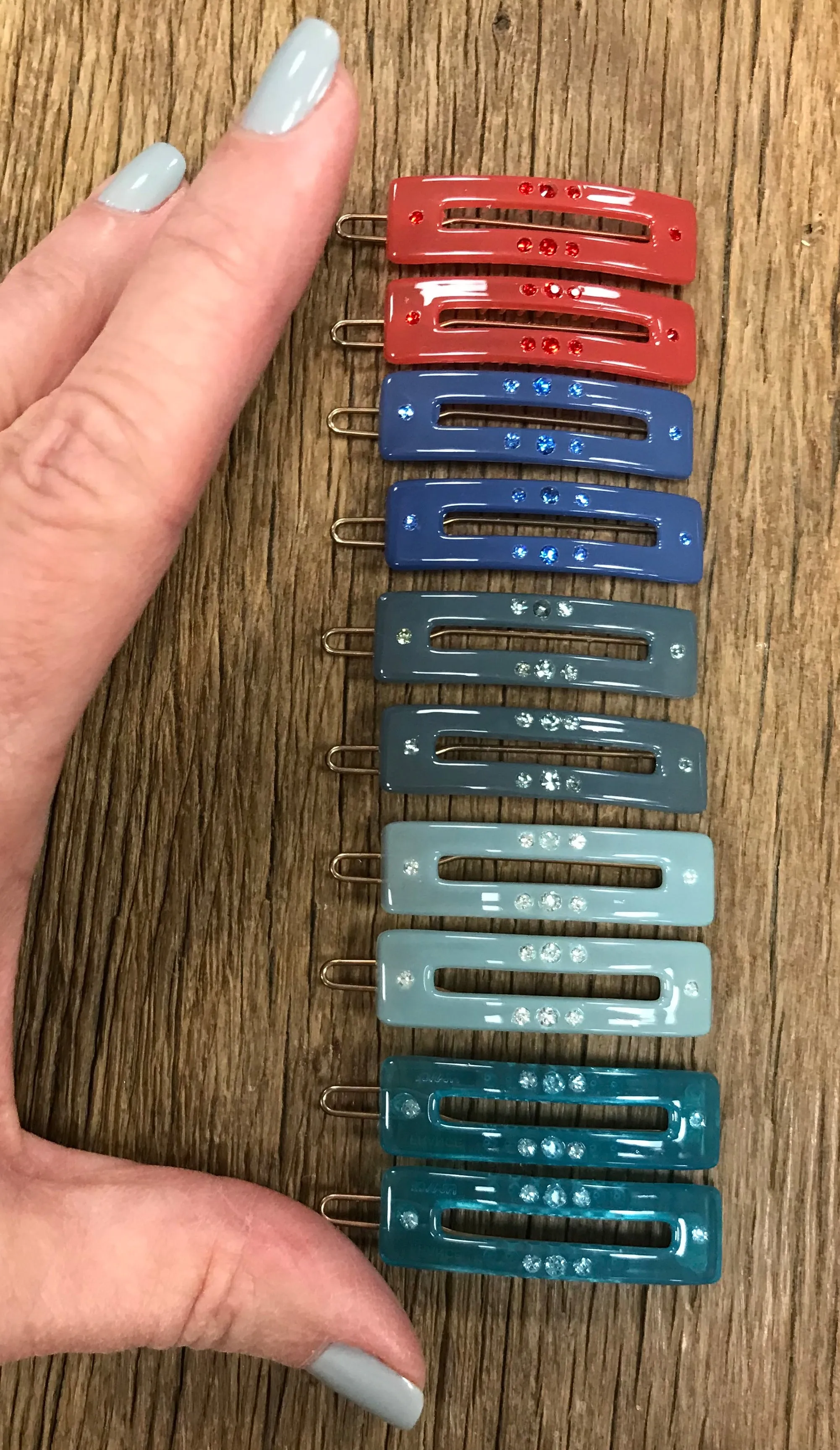 French Atelier Mini Barrettes with Swarovski Crystals