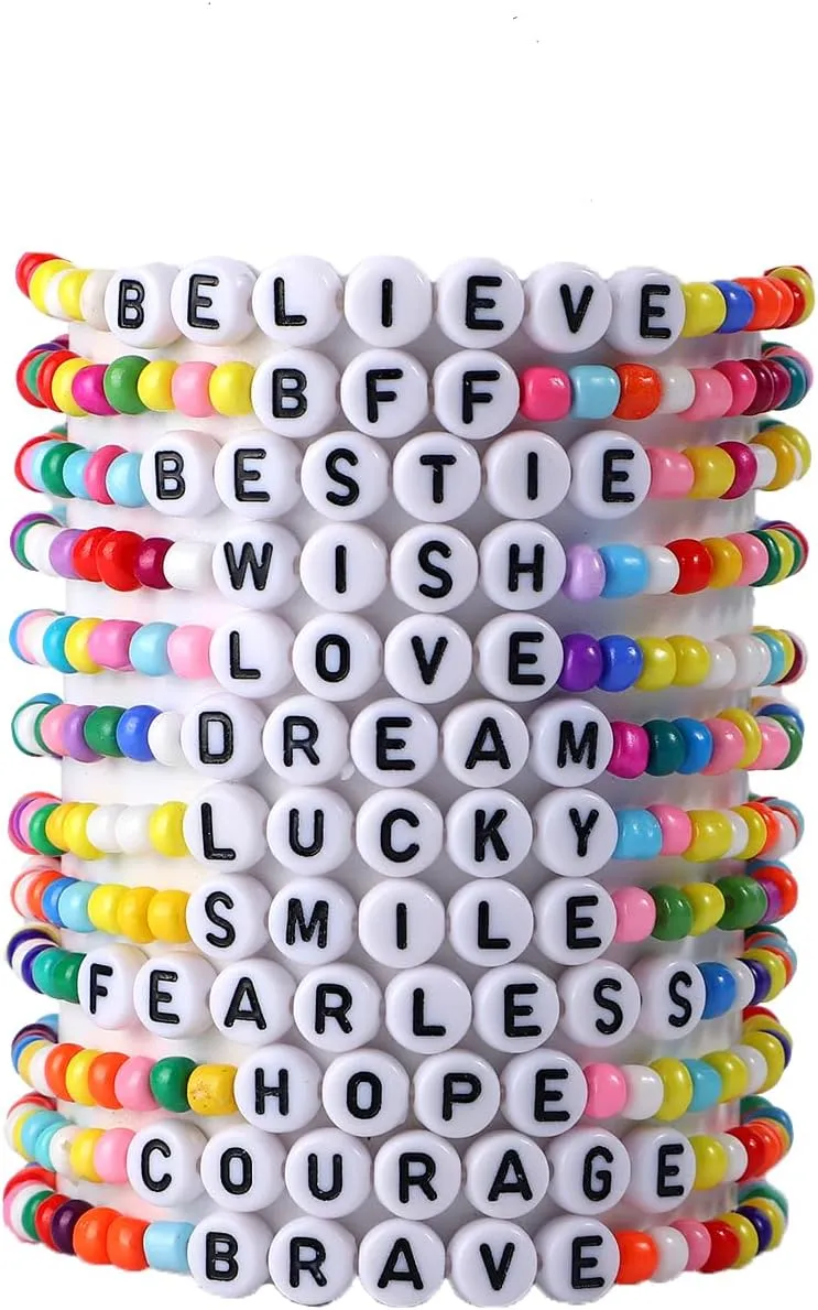 Friendship Preppy Bracelets Bulk Heishi Surfer Clay Bead Bracelets Set for Women Beaded Stretch Bracelets Elastic Layering Stackable Bracelet Boho Disc Summer Jewelry Set