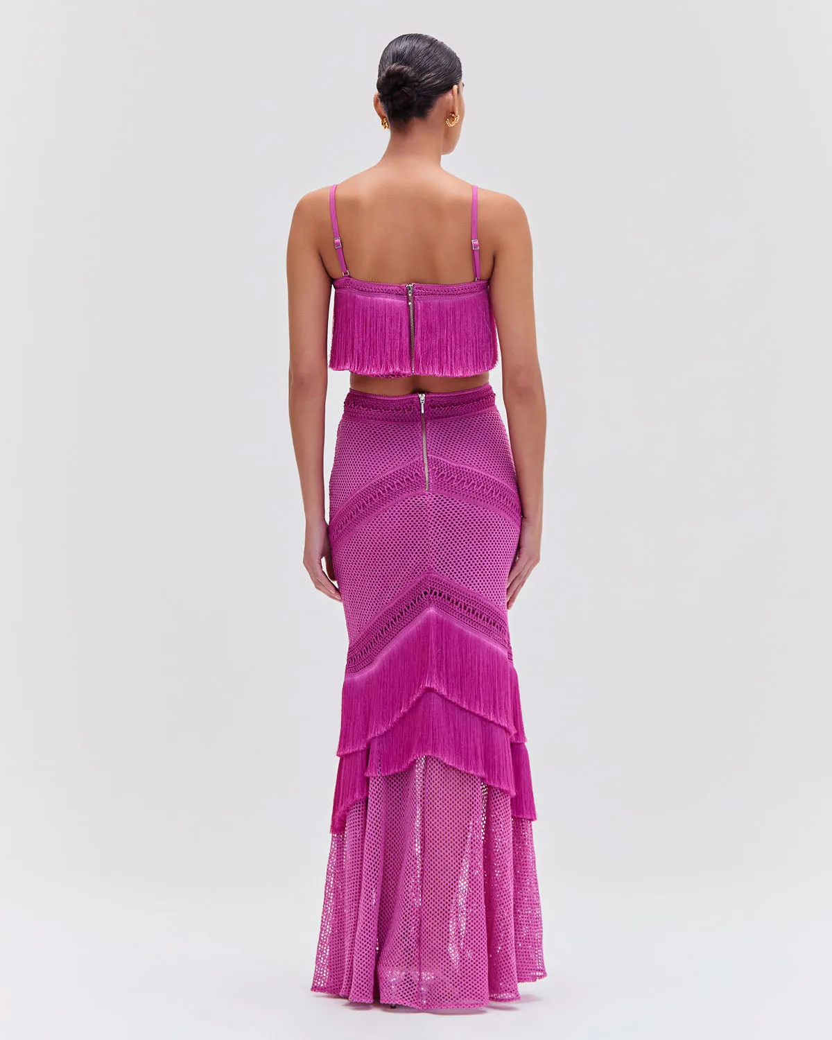 Fringe Maxi Skirt