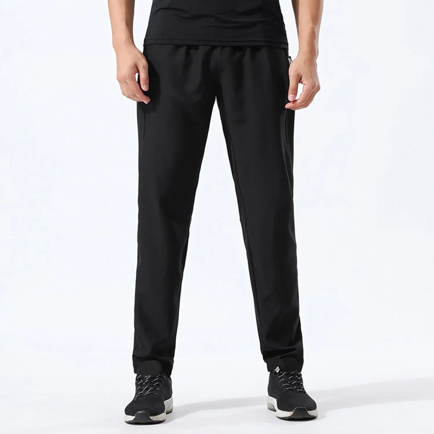FZVYD White Slacks Mens Casual Elastic Drawstring Cargo Pants Lightweight Relaxed Fit Cotton Workout Sweatpants 2023