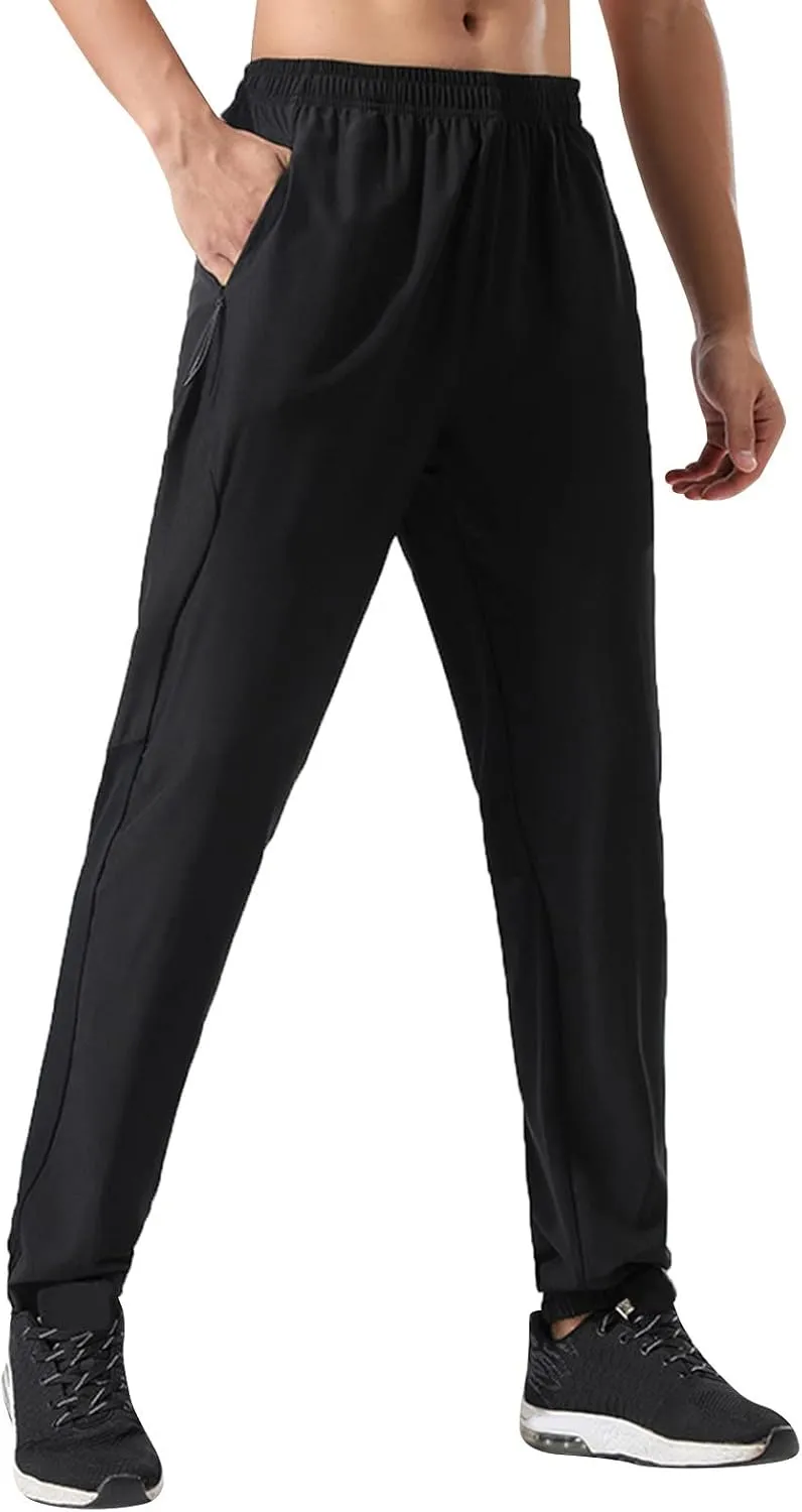FZVYD White Slacks Mens Casual Elastic Drawstring Cargo Pants Lightweight Relaxed Fit Cotton Workout Sweatpants 2023
