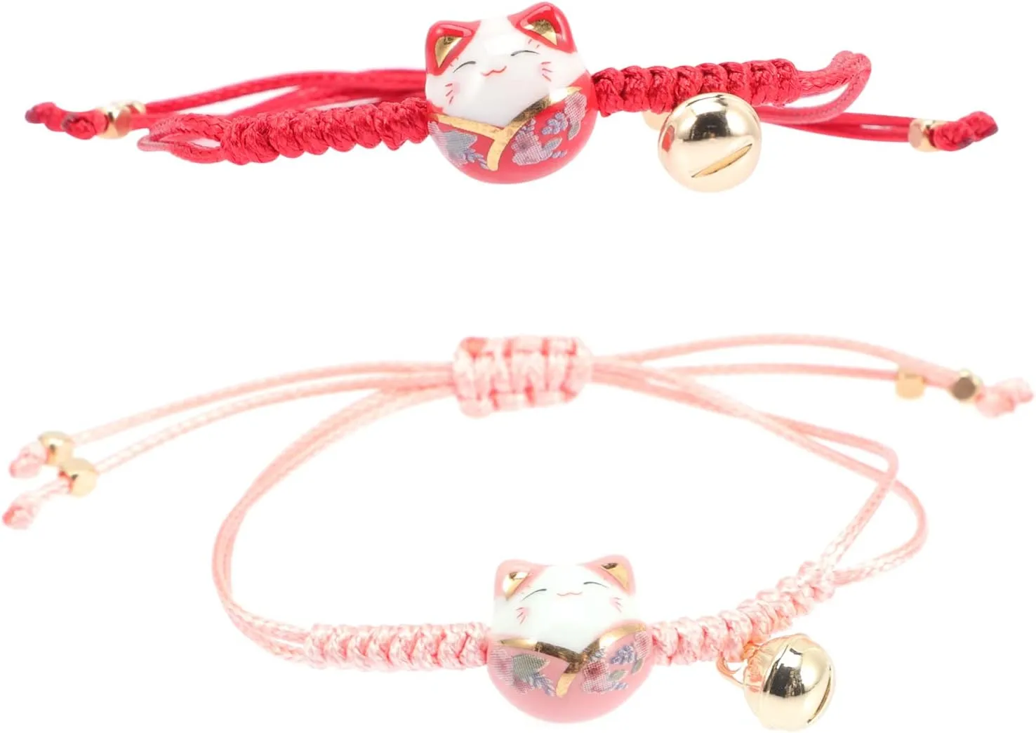 Gadpiparty 2pcs Ceramic Cat Bracelet Braided Bracelet Woven Bracelet Friendship Bracelets Women Bracelet Cat Charm Bracelet Woven Wrist Rope