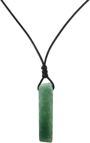 Gemstone Point Necklace Irregular Stone Pendant - Semi-Precious Chakra Gemstone Stone Amulet Lucky Charm Protection Quartz Pendant Necklace for Men Women