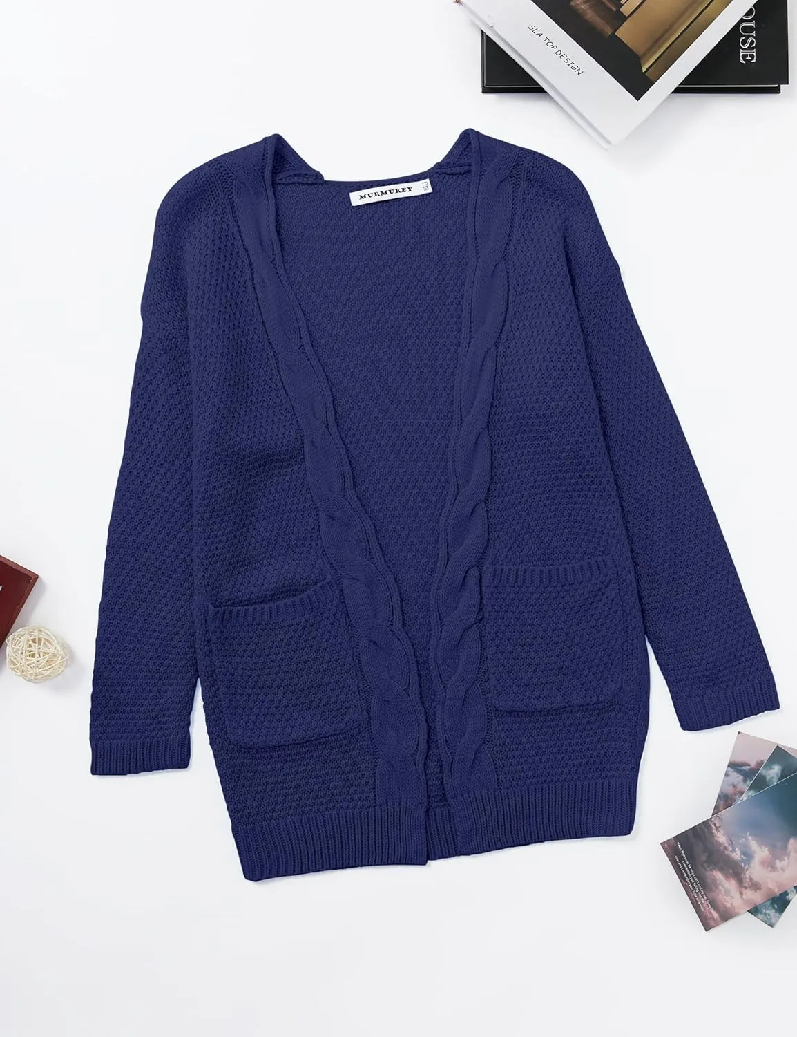 Girls Long Sleeve Cardigan Sweaters Open Front Cable Knit Chunky Cardigans Kids Oversized Cute Outerwear Coat