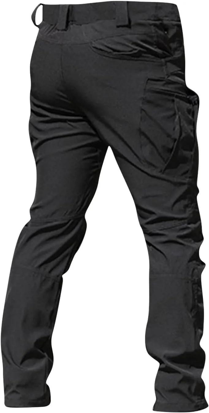 GOFULY Cargo Pants Mens Multi Pockets Relaxed Fit Pants Stretch Casual Pants Big and Tall Y2K Tactical Trousers Convertible