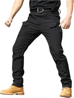 GOFULY Cargo Pants Mens Multi Pockets Relaxed Fit Pants Stretch Casual Pants Big and Tall Y2K Tactical Trousers Convertible