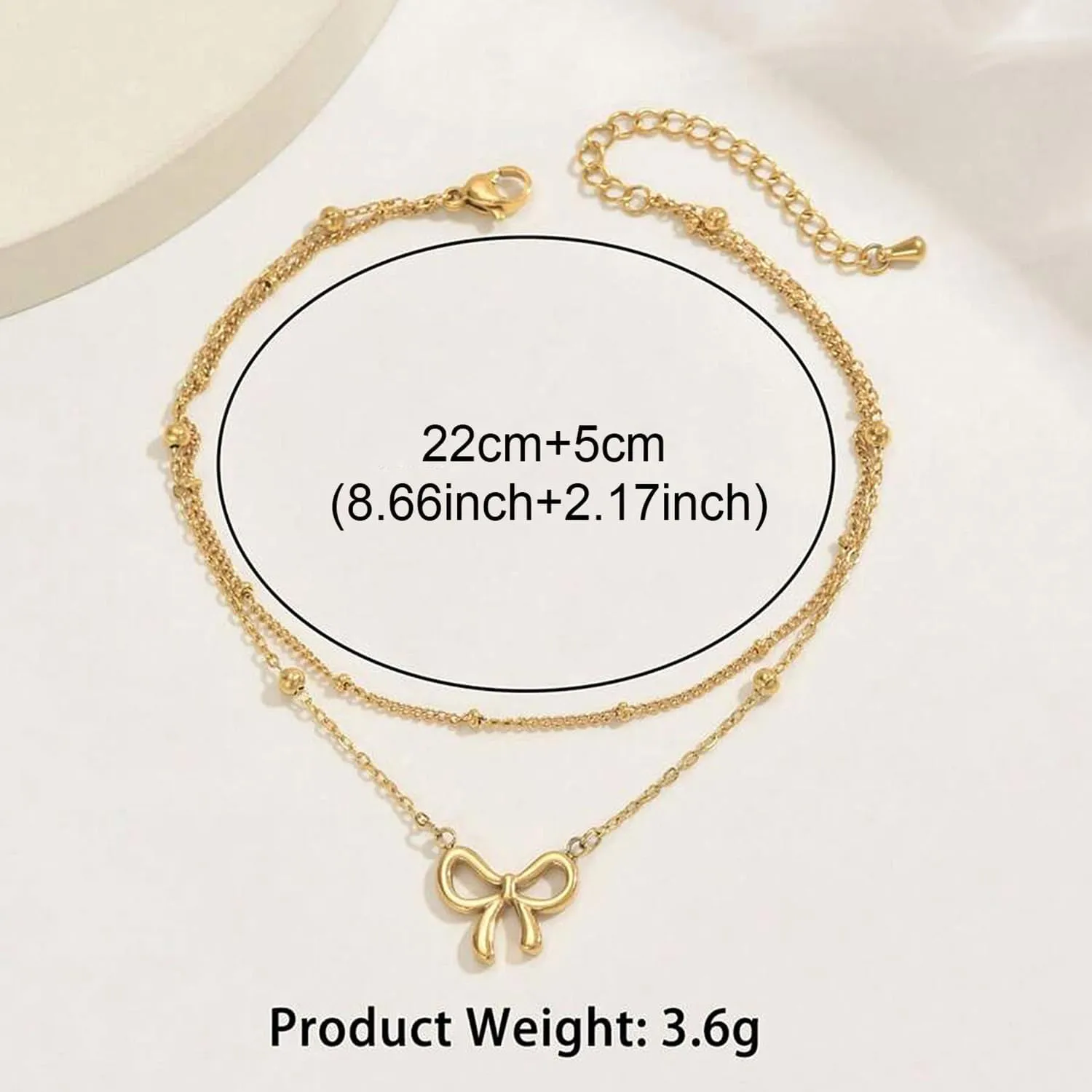 Gold Ankle Bracelets for Women 14k Gold Plated Bow Ankle Bracelets Dainty CZ Tennis Chain Anklets Cute Rhinestone Layered Bow Knot Anklet Set Fashion Summer Foot Jewelry for Women