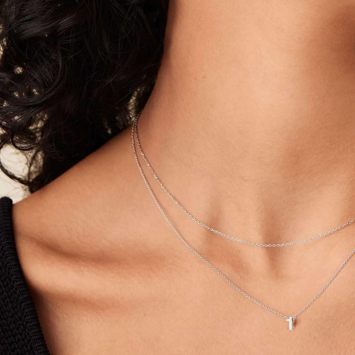 Gold Number Necklace for Women 18K Gold Plated Dainty Charm Birth Month Cute Pendant Choker Necklace Personalized Jewelry Birthday Gift for Her