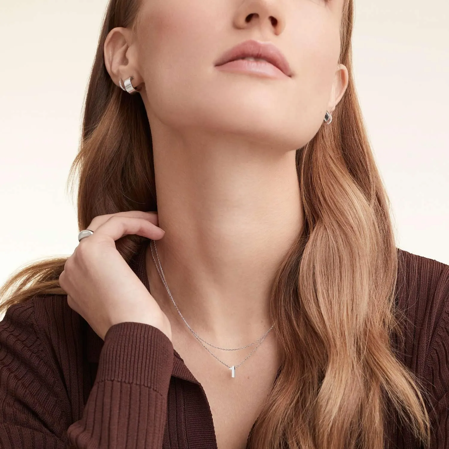 Gold Number Necklace for Women 18K Gold Plated Dainty Charm Birth Month Cute Pendant Choker Necklace Personalized Jewelry Birthday Gift for Her