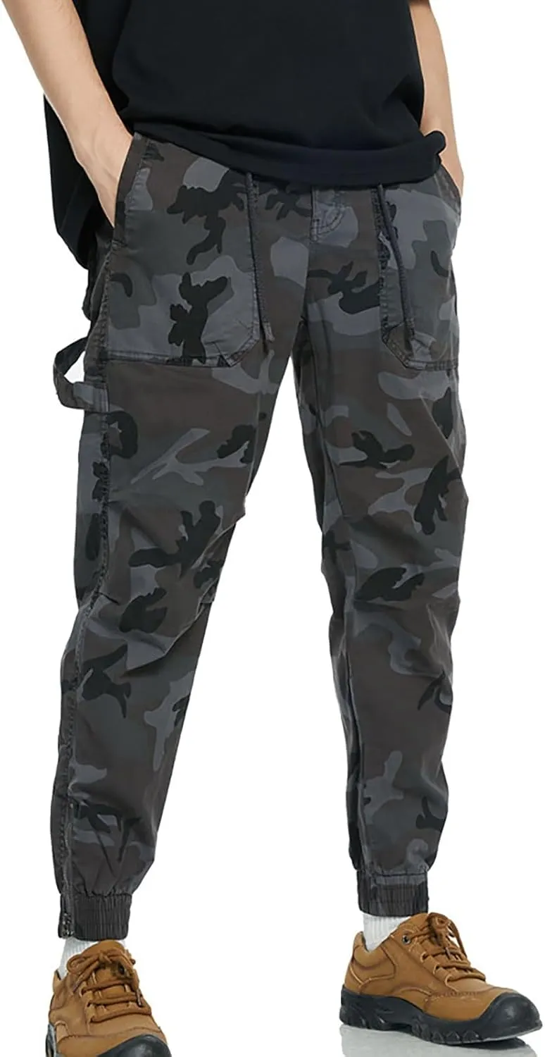 Golf Pants Men Stretch Relaxed Fit Casual Sweatpants Classic Tactical Pants Multi Pockets Twill Sport Hiking Pants