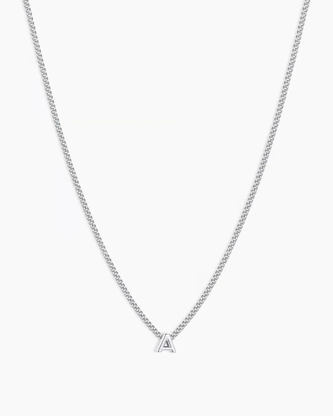 gorjana - Wilder Mini Alphabet Necklace - 18k Gold-Plated or Silver-Plated Brass - Personalized Initial Charm - Secure Closure, Adjustable Length - Timeless Elegance