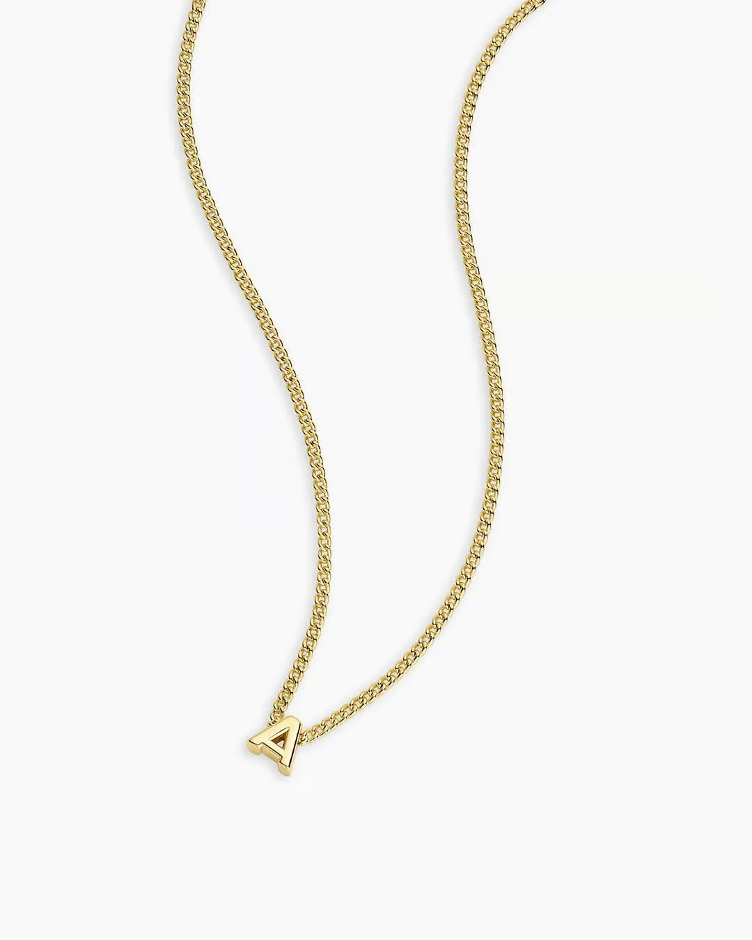 gorjana - Wilder Mini Alphabet Necklace - 18k Gold-Plated or Silver-Plated Brass - Personalized Initial Charm - Secure Closure, Adjustable Length - Timeless Elegance