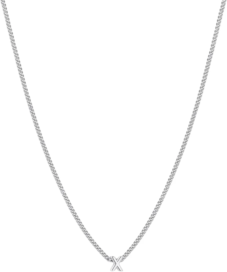 gorjana - Wilder Mini Alphabet Necklace - 18k Gold-Plated or Silver-Plated Brass - Personalized Initial Charm - Secure Closure, Adjustable Length - Timeless Elegance