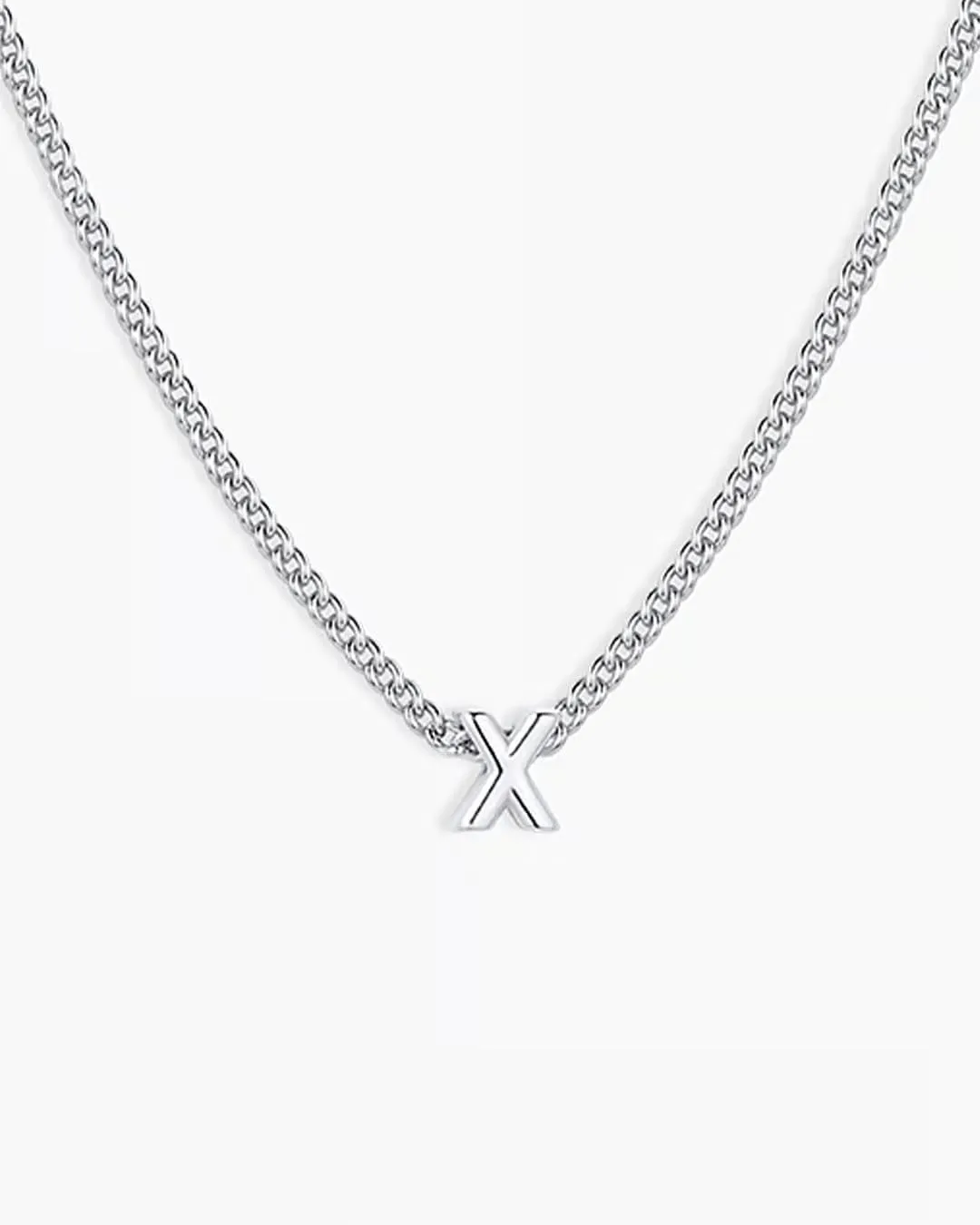 gorjana - Wilder Mini Alphabet Necklace - 18k Gold-Plated or Silver-Plated Brass - Personalized Initial Charm - Secure Closure, Adjustable Length - Timeless Elegance