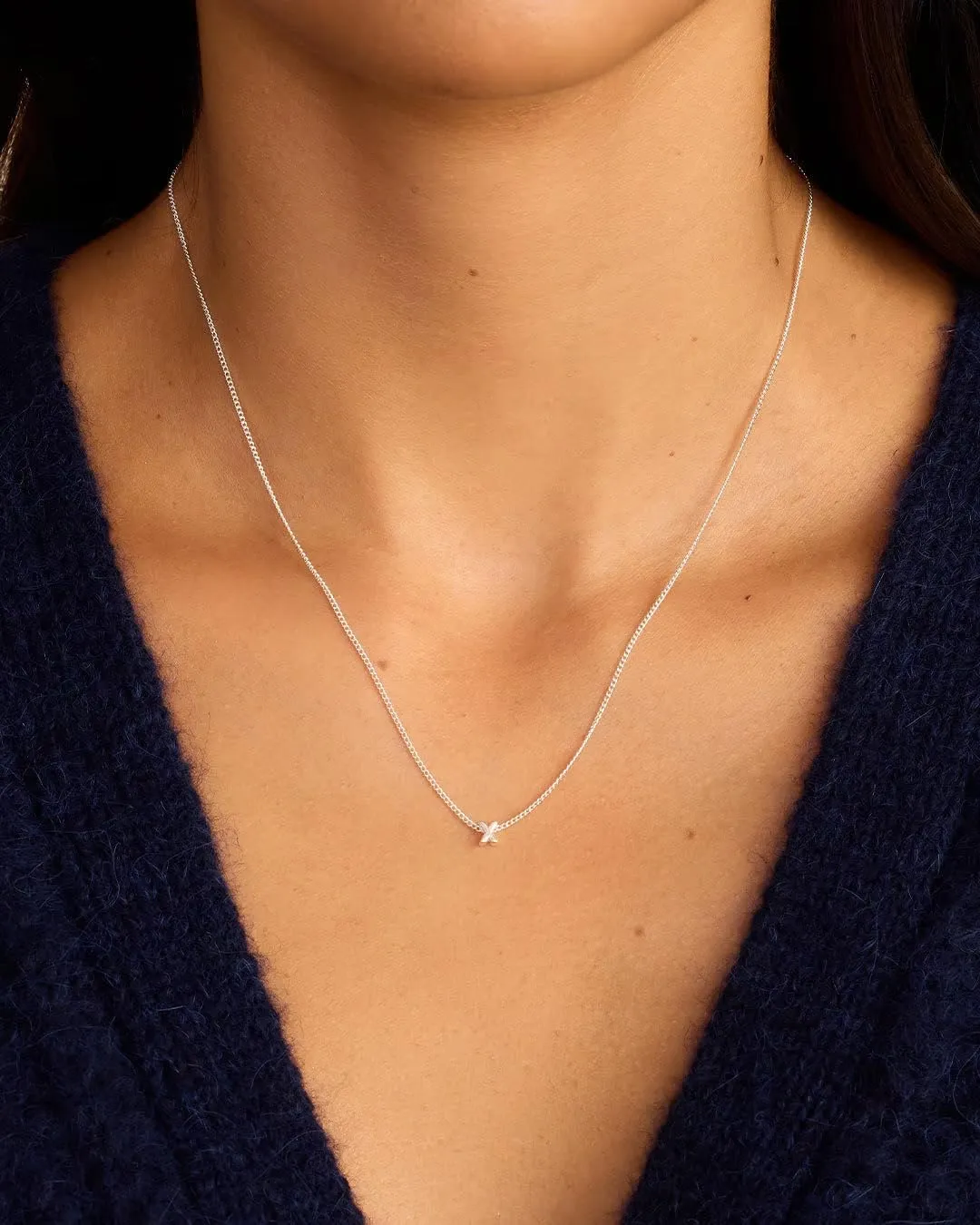 gorjana - Wilder Mini Alphabet Necklace - 18k Gold-Plated or Silver-Plated Brass - Personalized Initial Charm - Secure Closure, Adjustable Length - Timeless Elegance