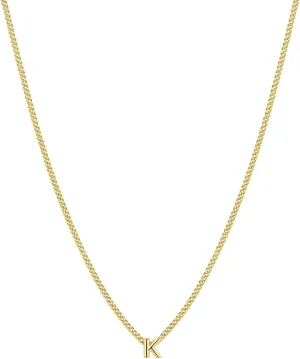 gorjana - Wilder Mini Alphabet Necklace - 18k Gold-Plated or Silver-Plated Brass - Personalized Initial Charm - Secure Closure, Adjustable Length - Timeless Elegance