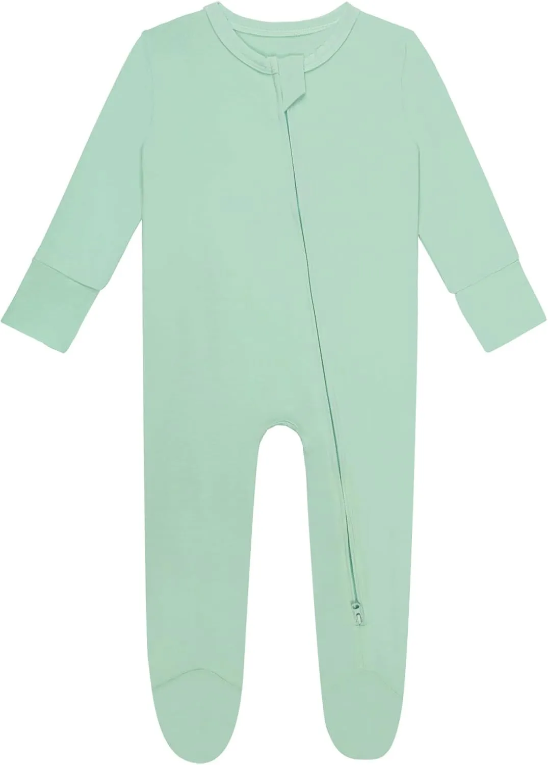 GUISBY Rayon Baby Footies Pajamas, Soft Long Sleeve with 2 way Zipper Sleepers