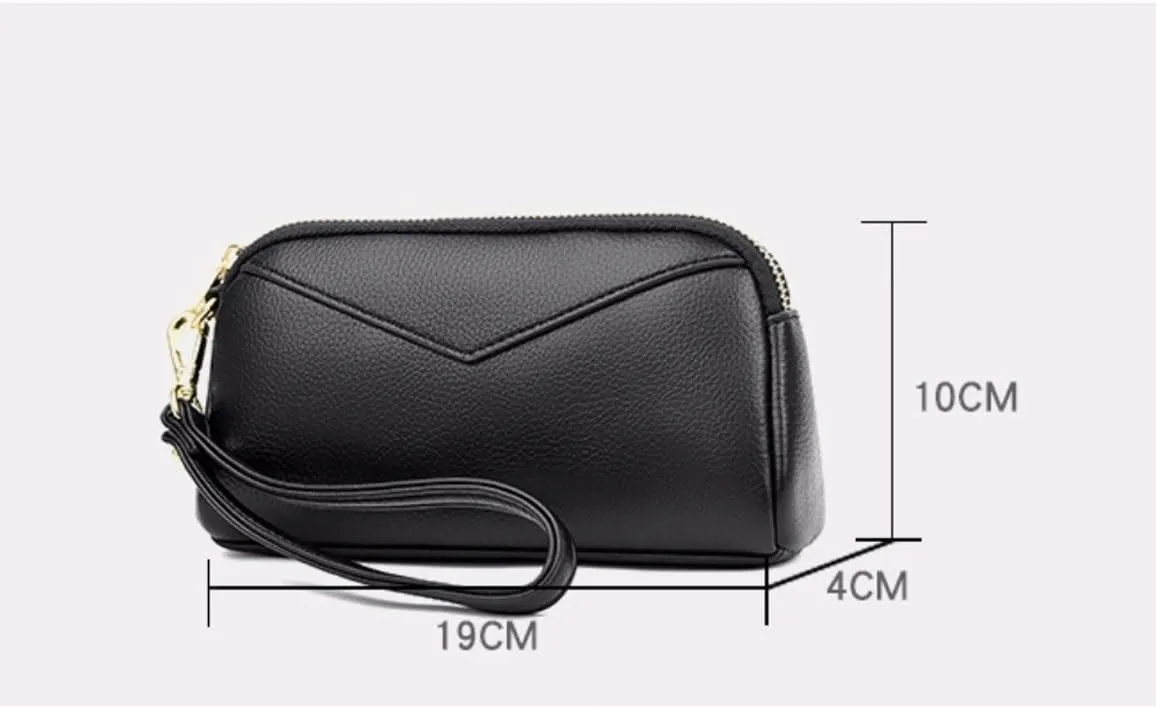 Handbags Women's Wallets Coin Purses Pouches Genuine Leather Evening Bags Money Organizers Bags Card Cases(Blue)