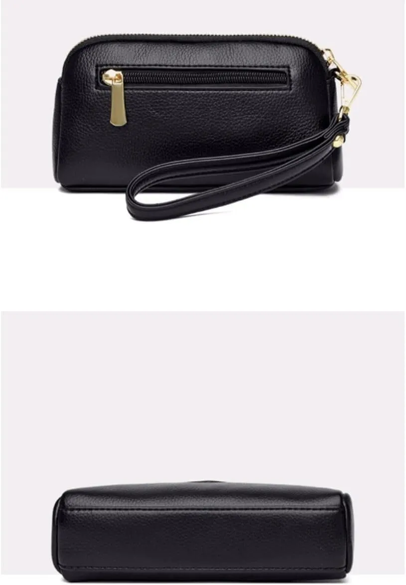 Handbags Women's Wallets Coin Purses Pouches Genuine Leather Evening Bags Money Organizers Bags Card Cases(Blue)