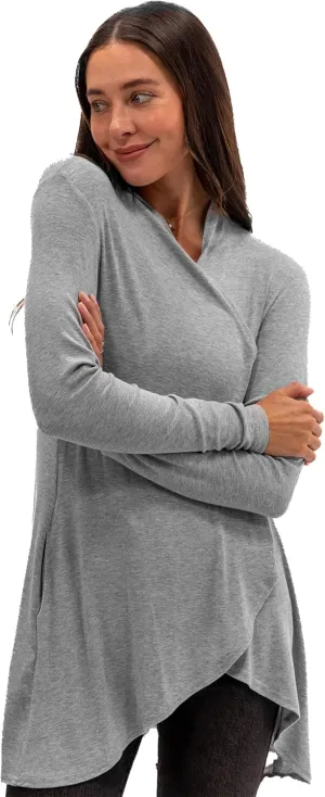 Happyluxe Lightweight Cardigan Sweaters for Women - Eco Cashmere Cardigan with Pockets. Long, Open Front - Made in USA