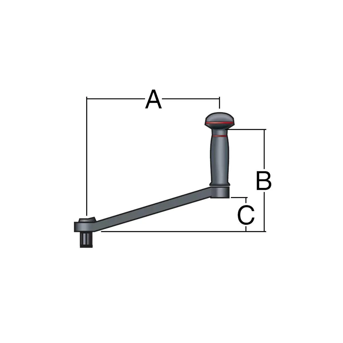 Harken Aluminum Lock-In Winch Handle 254mm - B10AL