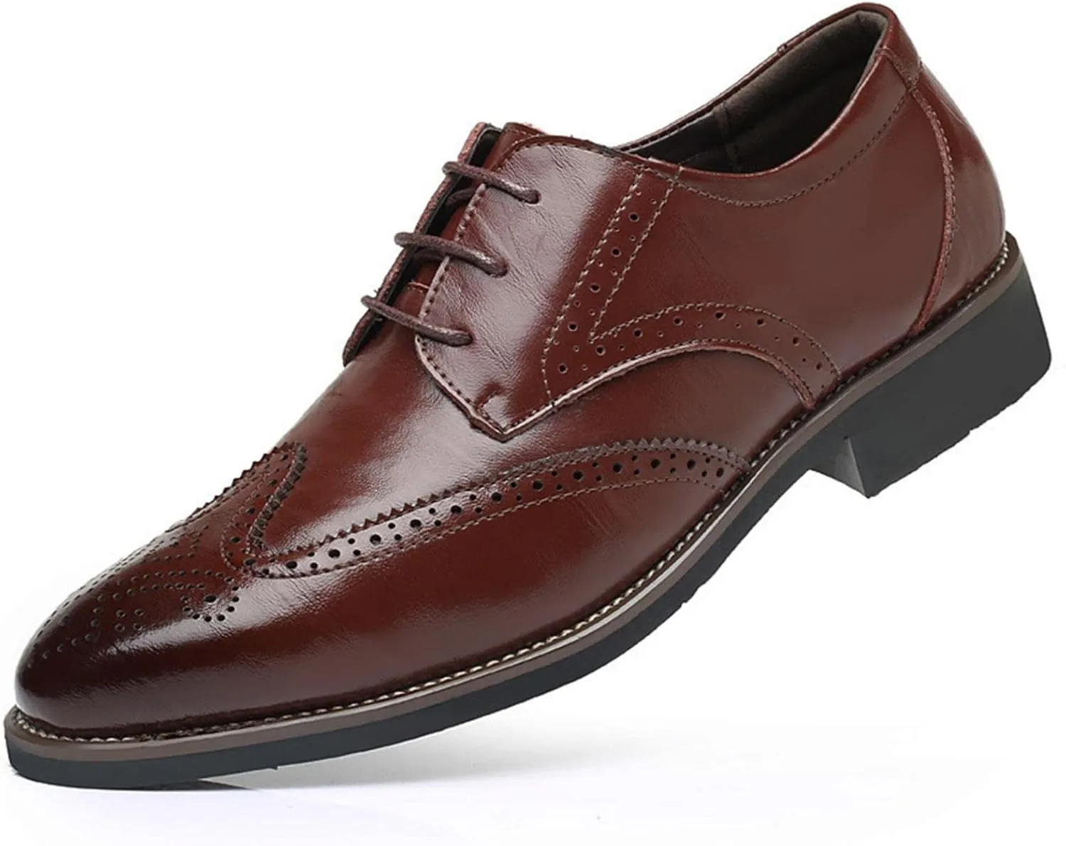 Hbeylia Mens Tuxedo Shoes Patent Leather Lace Up Formal Business Oxford Dress Shoes Classic Fashion Closed Pointed Toe Leather Tuxedo Oxford Wingtip Dress Shoes For Men Business Office Work Wedding