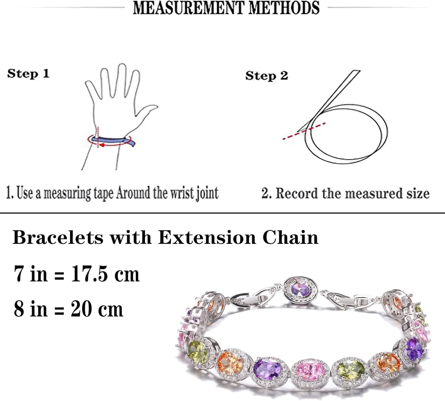 Hermosa Elegant Oval Gemstone Silver Bangle Bracelet with 1-Inch Extender Chain | Adjustable 7-8 Inches | Hypoallergenic Jewelry Gift for Women