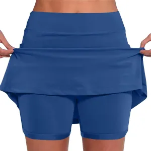 hlysgo Athletic Skirt with Shorts Womens High Waisted Tennis Skirt Plus Size Skort Shorts for Running Golf Workout Sports