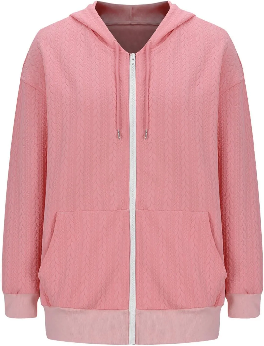 hlysgo Zip Up Hoodie Women Oversized Fall Fashion Sweatshirt Jackets Casual Hoodies Comfy Hooded Outwear with Pockets