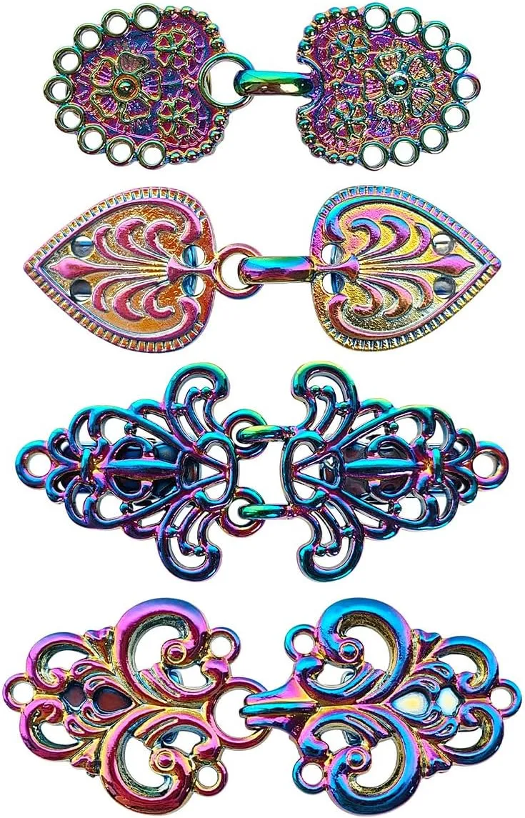 J.CARP Dress Clips Sweater Clips Shawl Clips for Women, Vintage Cardigan Clip, Girls Brooch Clips for Clothing Pack of Four