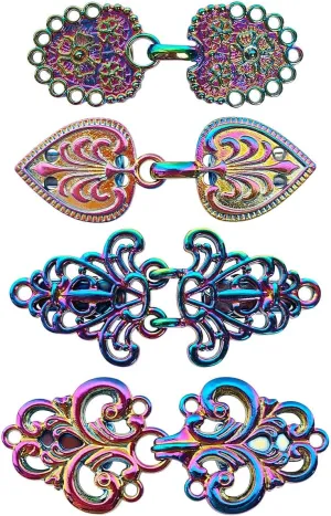J.CARP Dress Clips Sweater Clips Shawl Clips for Women, Vintage Cardigan Clip, Girls Brooch Clips for Clothing Pack of Four