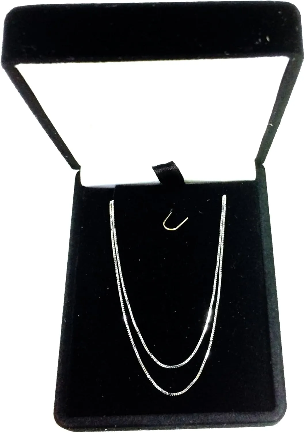 Jewelry Affairs 10k Real Solid Gold Mirror Box Style Chain Necklace, 0.45mm