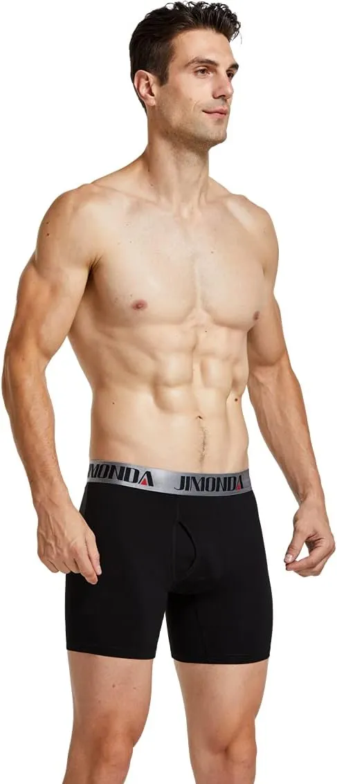 Jimonda Soft Underwear Pack Mens Breathable Bamboo Rayon & Copper Fibre Boxer Briefs Fly Front with Pouch