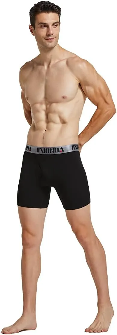 Jimonda Soft Underwear Pack Mens Breathable Bamboo Rayon & Copper Fibre Boxer Briefs Fly Front with Pouch