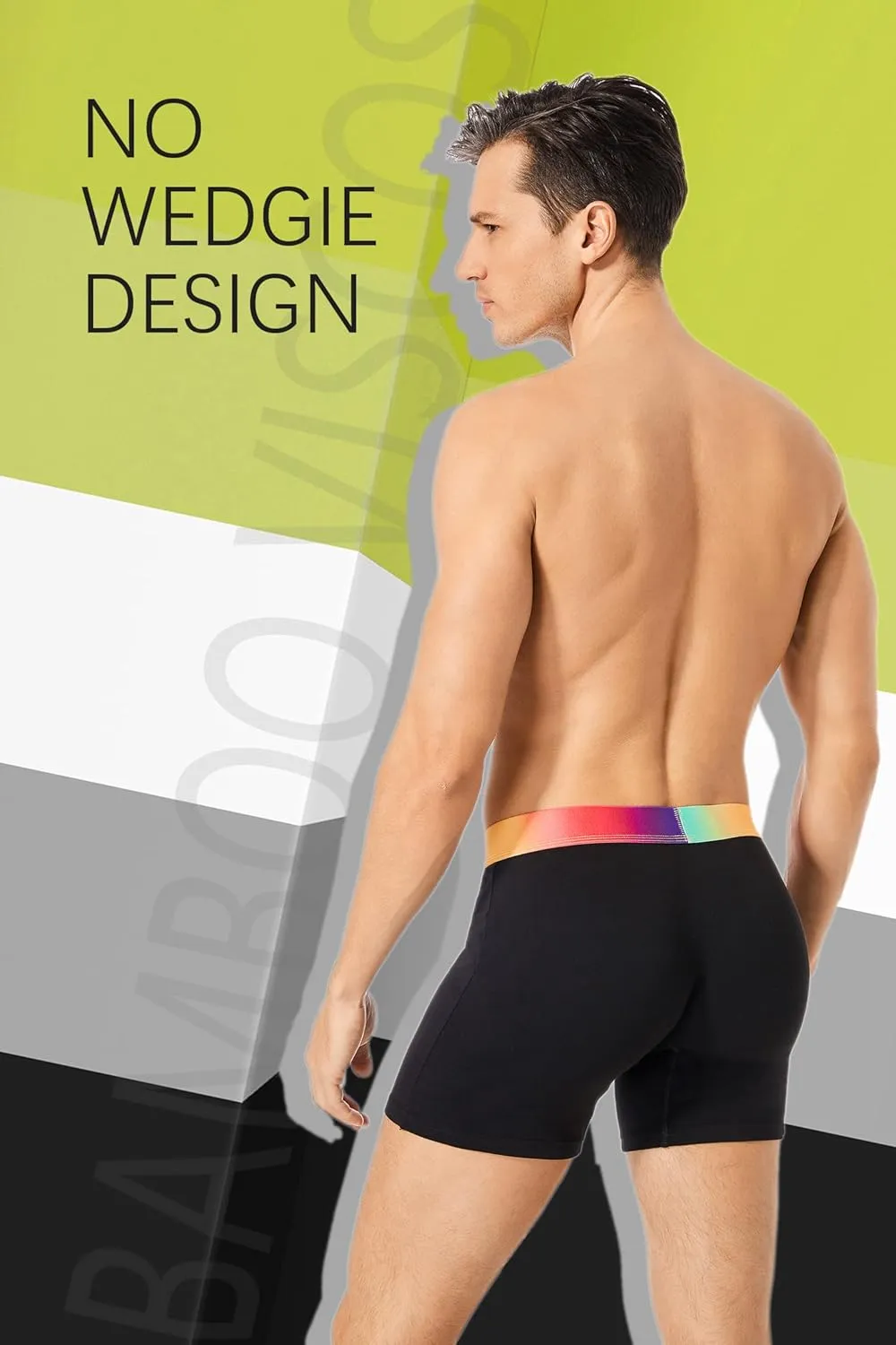 Jimonda Soft Underwear Pack Mens Breathable Bamboo Rayon & Copper Fibre Boxer Briefs Fly Front with Pouch