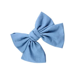 JustMyDress Woman Denim Brooch Flower Girls Blue Jeans Hair Clip Lady Hairgrips HairPin JW02 (Hair Clips-Light Blue)