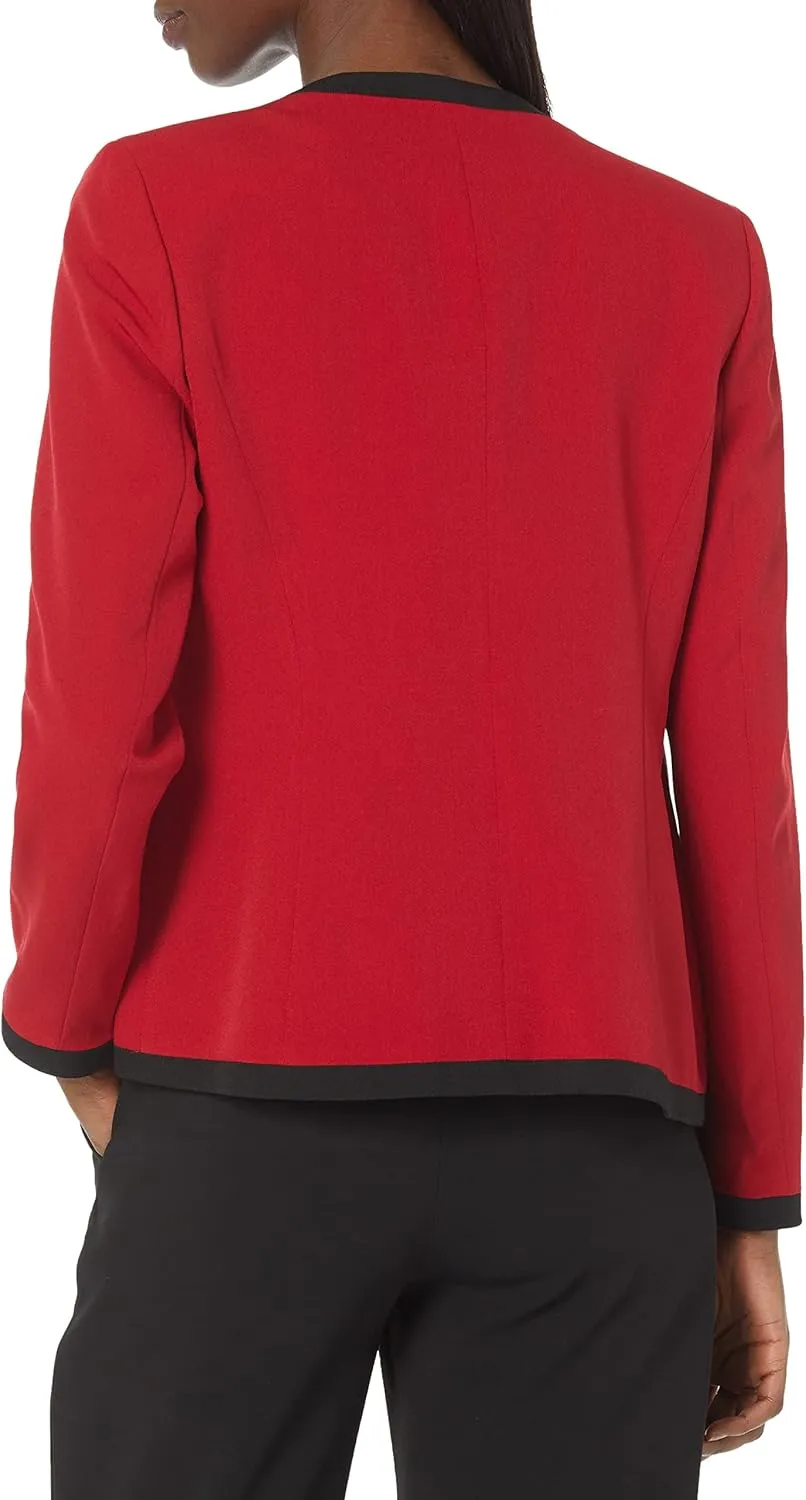 Kasper Women's Petite Colorblocked Open Cardigan